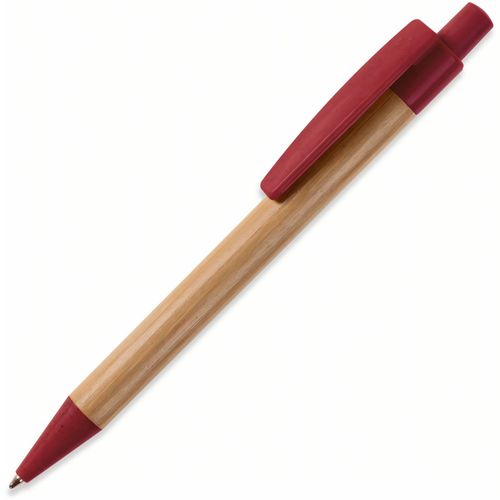 Kugelschreiber Bambus mit Weizenstroh Elementen (Art.-Nr. CA202617) - Kugelschreiber aus Bambus mit Clip,...