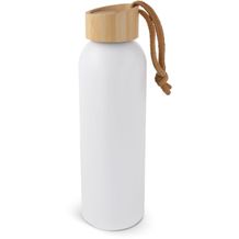 Wasserflasche mit Bambusdeckel 600ml (Weiss) (Art.-Nr. CA212063)