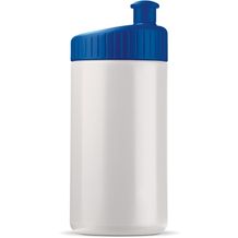 Sportflasche Design 500ml (weiß / dunkelblau) (Art.-Nr. CA212803)
