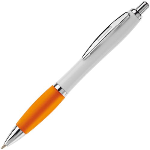 Kugelschreiber Hawaï weiß (Art.-Nr. CA238283) - Weißer Kugelschreiber mit Metallclip...