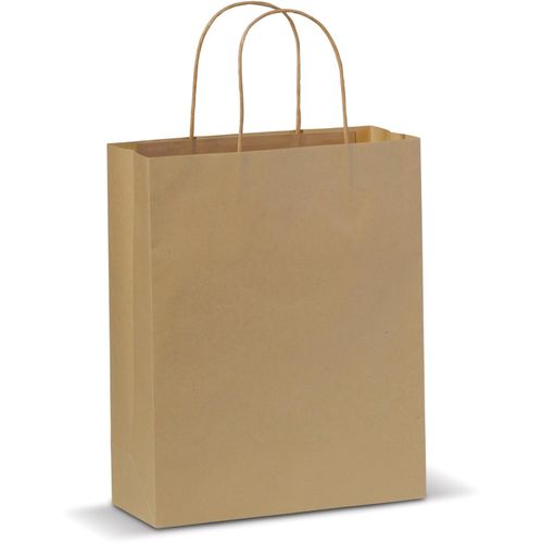 Mittlere Papiertasche im Eco Look 120g/m² (Art.-Nr. CA257170) - Mittelgroße matte Papiertragetasch...
