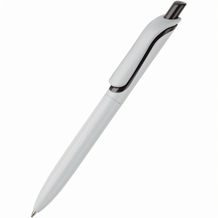 Kugelschreiber Modell Click Shadow - Hergestellt in Deutschland (Weiss / schwarz) (Art.-Nr. CA257224)
