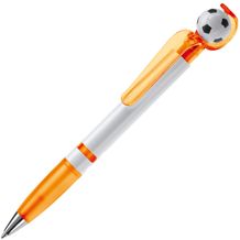 Fan Kugelschreiber mit Fußball (orange) (Art.-Nr. CA288541)