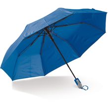 Zusammenfaltbarer 22 Regenschirm mit automatischer Öffnung (blau) (Art.-Nr. CA290063)