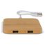 Bamboo Wireless charger with 2 USB hubs 5W (holz) (Art.-Nr. CA291258)