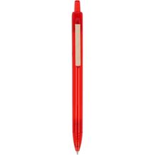 Kugelschreiber Ozean mit Papierclip (transparent rot) (Art.-Nr. CA300399)