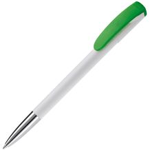 Kugelschreiber Deniro mit Metallspitze Hardcolour (WEISS / GRÜN) (Art.-Nr. CA309889)