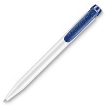 Kugelschreiber IProtect Hardcolour (Weiss / Dunkelblau) (Art.-Nr. CA345485)