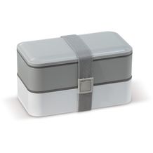 Bento box mit Besteck 1250ml (Grau / Weiss) (Art.-Nr. CA352538)