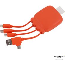 3192 | Xoopar Octopus Gamma 2 Bio Charging cable with 3.000mAh Powerbank (orange) (Art.-Nr. CA364722)