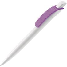 Kugelschreiber Cube Hardcolour (Weiss / Purple) (Art.-Nr. CA386589)