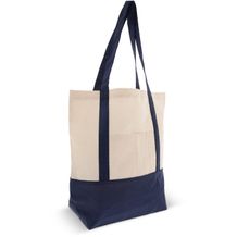 Einkaufstasche aus Baumwolle OEKO-TEX® 140g/m² 40x10x35cm (dunkelblau) (Art.-Nr. CA393206)