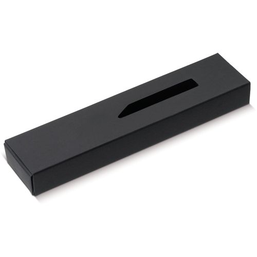 Kugelschreiber Geschenkverpackung (Art.-Nr. CA399881) - Schlichte schwarze Karton-Geschenkverpac...
