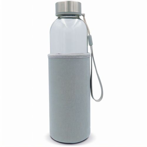 Trinkflasche aus Glas mit Neoprenhülle 500ml (Art.-Nr. CA421072) - Die Glasflasche mit Neoprenhülle ha...