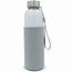 Trinkflasche aus Glas mit Neoprenhülle 500ml (transparent Grau) (Art.-Nr. CA421072)