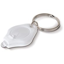 Schlüsselanhänger mit Mini-Taschenlampe (Weiss) (Art.-Nr. CA421962)