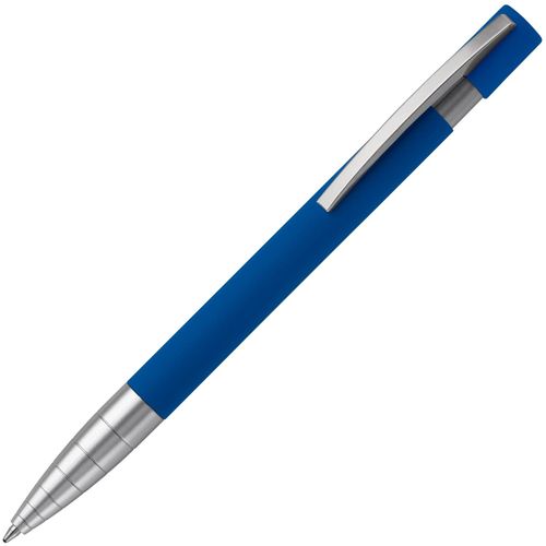 Kugelschreiber Santiago Gummiert (Art.-Nr. CA423332) - Aluminium Kugelschreiber, Toppoint...