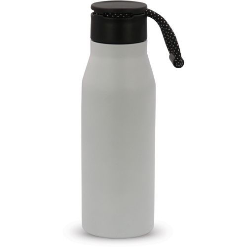 Isolierflasche mit Trageschlaufe 600ml (Art.-Nr. CA425425) - Doppelwandige Isolierflasche mit einer...