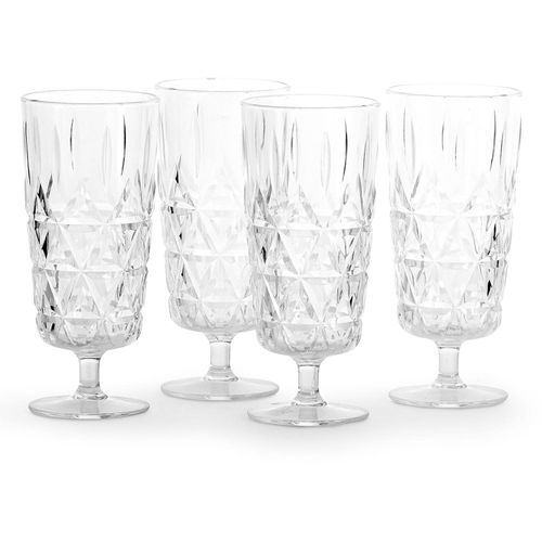 Sagaform Acryl Picknickglas hoch 400ml 4er Set (Art.-Nr. CA444201) - Ein Glas Sekt auf dem Balkon oder Saft...