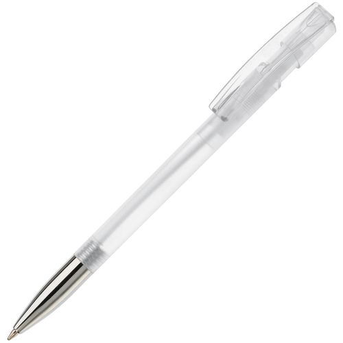 Kugelschreiber Nash Transparent mit Metallspitze (Art.-Nr. CA450863) - Kugelschreiber mit transparentem Schaft,...