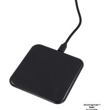 2259 | Xoopar Iné Wireless Fast Charger - Recycled Leather 15W (Schwarz) (Art.-Nr. CA458054)