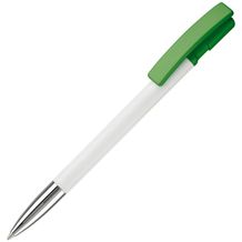 Kugelschreiber Nash Hardcolour mit Metallspitze (WEISS / GRÜN) (Art.-Nr. CA459399)