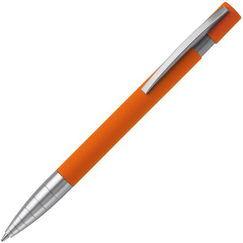 Kugelschreiber Santiago Gummiert (Art.-Nr. CA484859) - Aluminium Kugelschreiber, Toppoint...