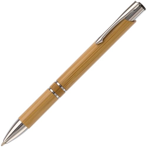 Kugelschreiber Alicante Bamboo (Art.-Nr. CA490299) - Kugelschreiber aus Bambus mit Metallclip...