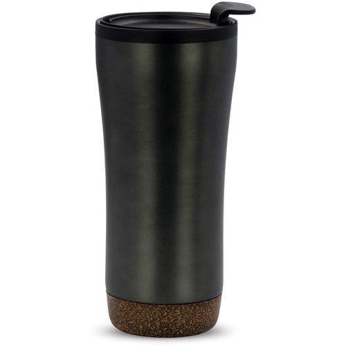 Doppelwandiger Becher mit einem Korkboden 480ml (Art.-Nr. CA497415) - Doppelwandiger Coffee to Go Becher mit...