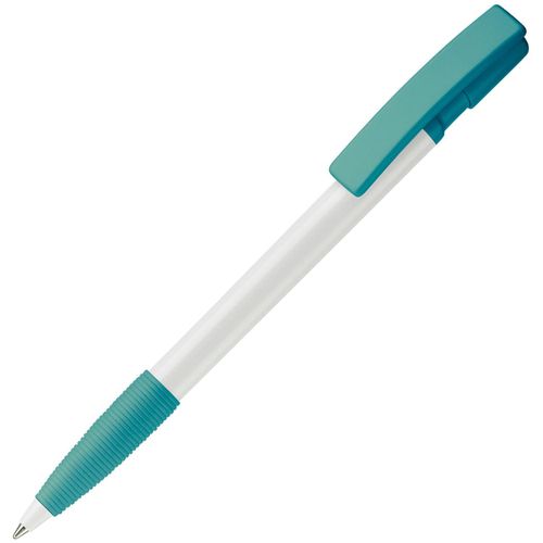 Kugelschreiber Nash Hardcolour mit Gummigriff (Art.-Nr. CA518325) - Kugelschreiber mit hardcolour Schaft,...