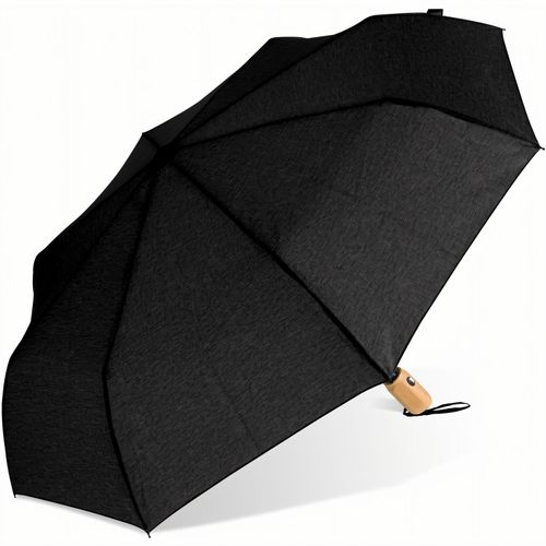 21 faltbarer Regenschirm aus R-PET -Material mit Automatiköffnung (Art.-Nr. CA528724) - Regenschirm aus R-PET-Material mit...