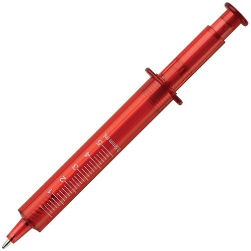Spritzenkugelschreiber Transparent (Art.-Nr. CA539301) - Transparenter Injektionskugelschreiber...