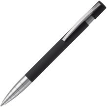 Kugelschreiber Santiago Gummiert (Schwarz) (Art.-Nr. CA548128)