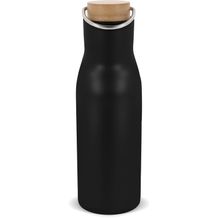 Isolier-Flasche mit Bambusdeckel, 500ml (Schwarz) (Art.-Nr. CA564929)