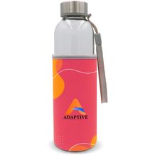 Trinkflasche aus Glas mit individuell bedruckter Neoprenhülle 500ml (Volle Farbe) (Art.-Nr. CA565184)