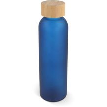 Wasserflasche Glas & Bambus 500ml (dunkelblau) (Art.-Nr. CA573197)