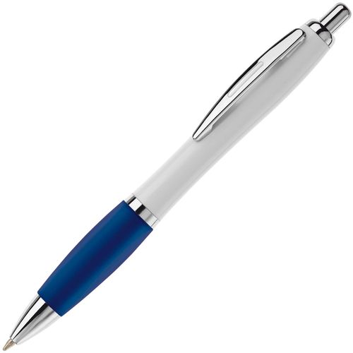 Kugelschreiber Hawaï weiß (Art.-Nr. CA578453) - Weißer Kugelschreiber mit Metallclip...