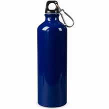 Aluminium Wasserflasche mit Karabiner 750ml (dunkelblau) (Art.-Nr. CA597668)