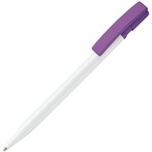 Kugelschreiber Nash Hardcolour (Weiss / Purple) (Art.-Nr. CA603642)