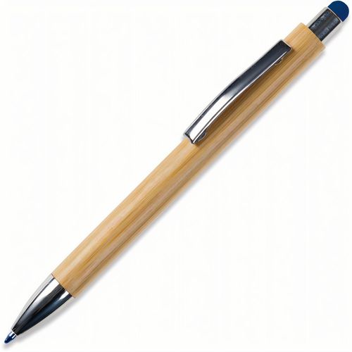 Bambus Kugelschreiber New York mit Touchpen (Art.-Nr. CA614337) - Kugelschreiber aus Bambus, inkl. metallb...