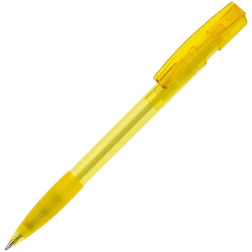 Kugelschreiber Nash Transparent mit Gummigriff (Art.-Nr. CA621670) - Kugelschreiber mit transparentem Schaft,...