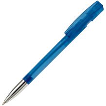Kugelschreiber Nash Transparent mit Metallspitze (Transparent Blau) (Art.-Nr. CA627529)
