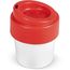 Heiß-aber-cool Kaffeebecher mit Deckel 240ml (Weiss / rot) (Art.-Nr. CA627790)