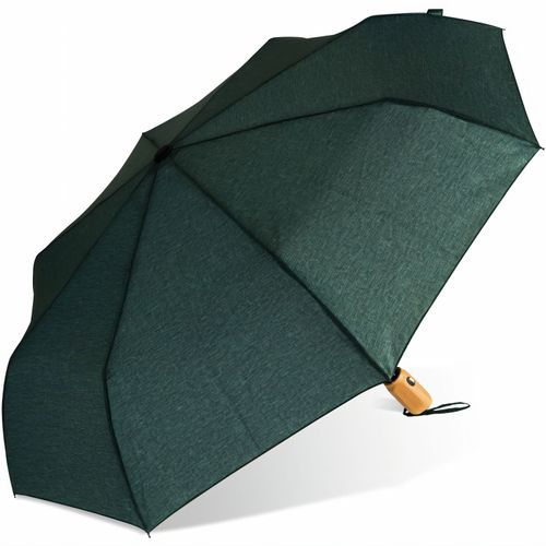 21 faltbarer Regenschirm aus R-PET -Material mit Automatiköffnung (Art.-Nr. CA647119) - Regenschirm aus R-PET-Material mit...
