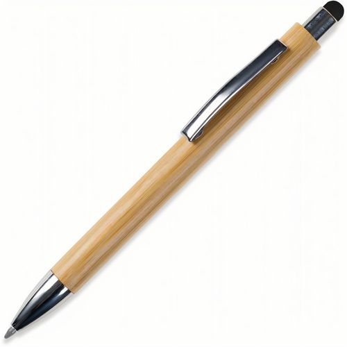 Bambus Kugelschreiber New York mit Touchpen (Art.-Nr. CA658708) - Kugelschreiber aus Bambus, inkl. metallb...