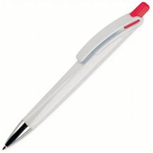 Kugelschreiber Riva Hardcolour (Weiss / rot) (Art.-Nr. CA680273)