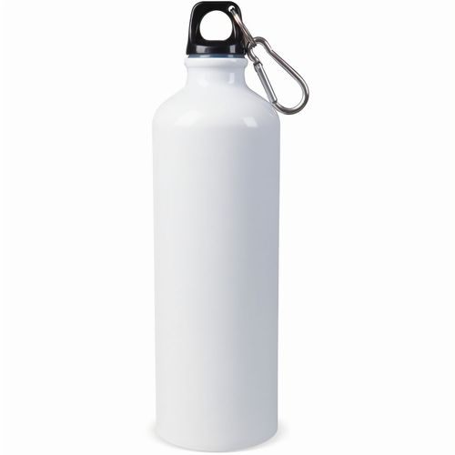 Aluminium Wasserflasche mit Karabiner 750ml (Art.-Nr. CA690487) - Einwandige Aluminiumflasche inkl....