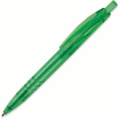 Kugelschreiber aus R-PET-Material (Art.-Nr. CA713641) - Transparenter Kugelschreiber aus recycel...