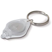 Schlüsselanhänger mit Mini-Taschenlampe (Gefrostet Weiss) (Art.-Nr. CA728818)