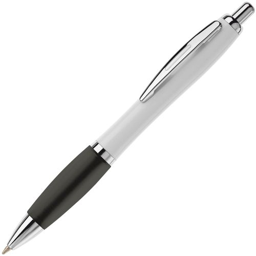 Kugelschreiber Hawaï weiß (Art.-Nr. CA733940) - Weißer Kugelschreiber mit Metallclip...